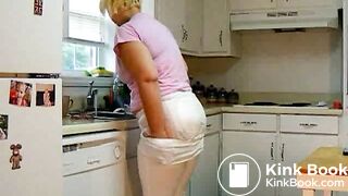 Peeprincess diaper poop in kitchen, ScatKings.com Scat Porn 2 ScatKings.com Scat Porn
