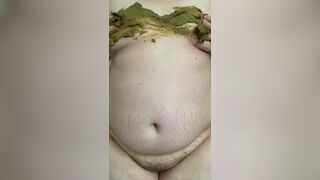 SSBBW smears her green shit on her big belly and tits, ScatKings.com Scat Porn 2 ScatKings.com Scat Porn